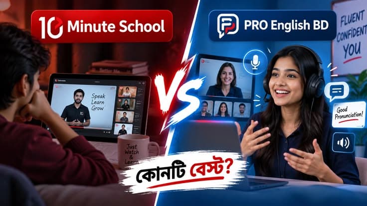 10 Minute School Spoken English কোর্স নাকি PRO English BD: কোনটি আপনার জন্য সেরা?